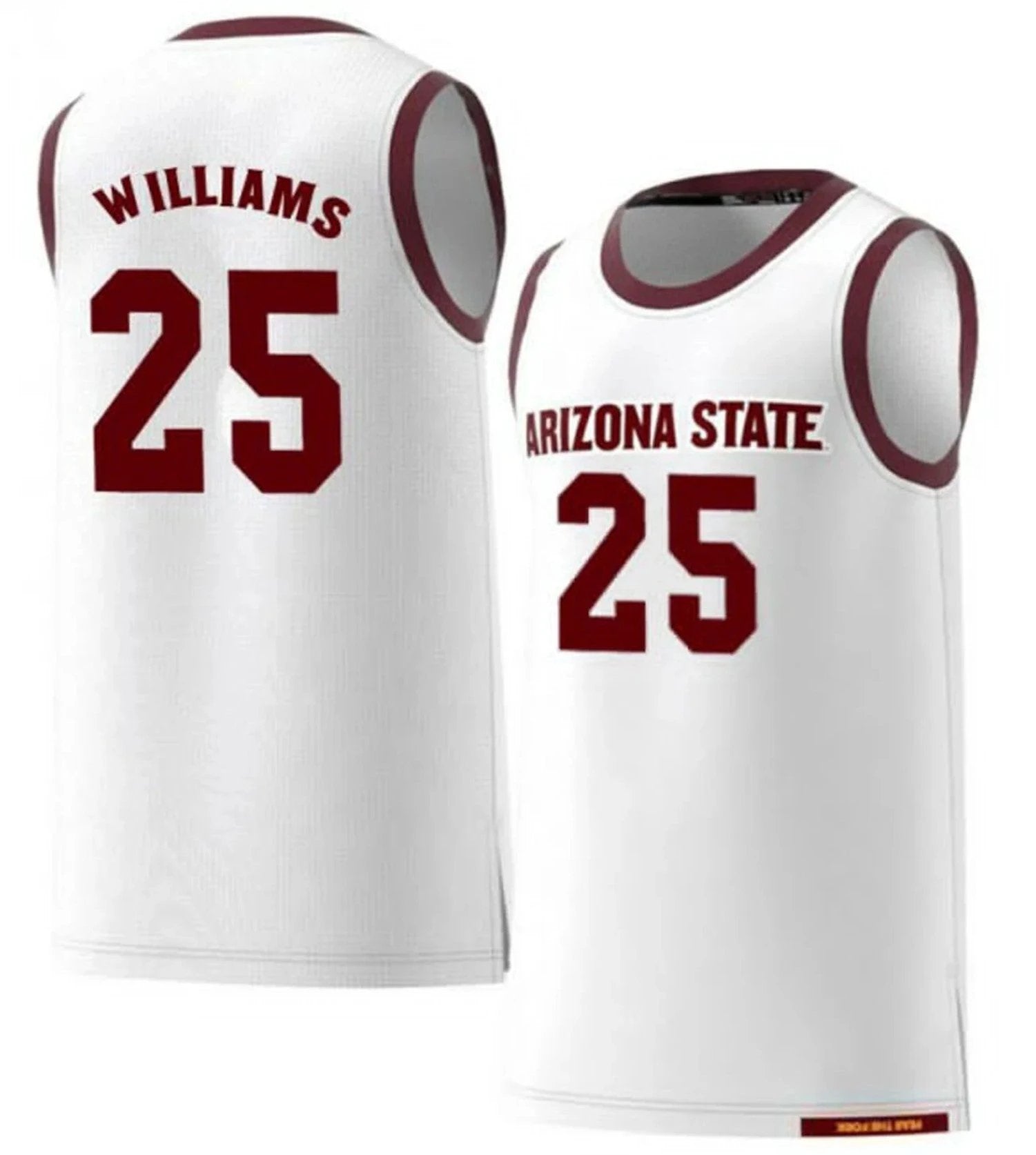 Jordan Williams Jersey Arizona State Sun Devils College Basketball #25 by My store basketball