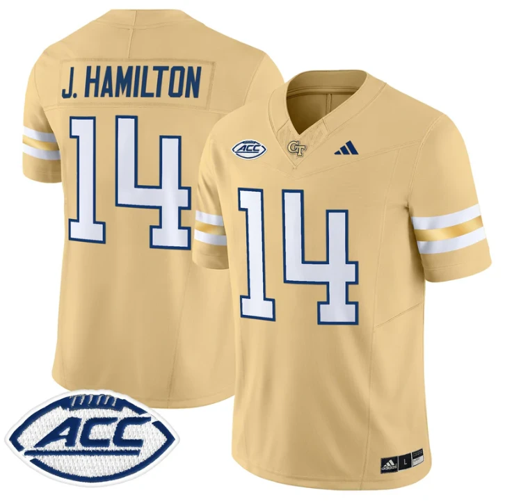 Joe Hamilton Jersey #14 Georgia Tech Yellow Jackets 2025 Stitched by My Store NCAA Football Jerseys