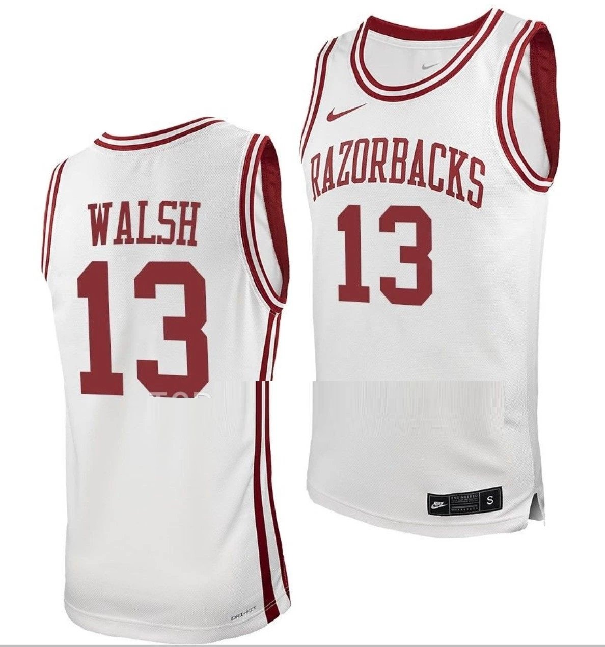 Jordan Walsh Jersey Arkansas Razorbacks College Basketball #13 by My store basketball