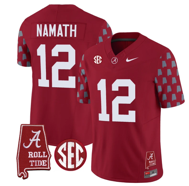 Joe Namath Jersey #12 Alabama Crimson Tide Vapor College Football Limited Stitched Crimson (Copy) by My Store