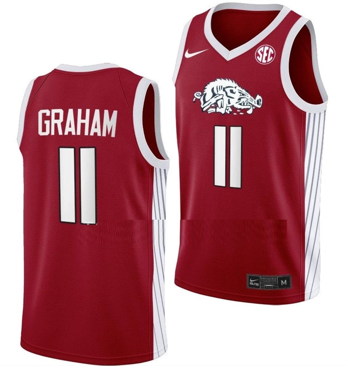 Jalen Graham Jersey Arkansas Razorbacks College Basketball #11 by My store basketball
