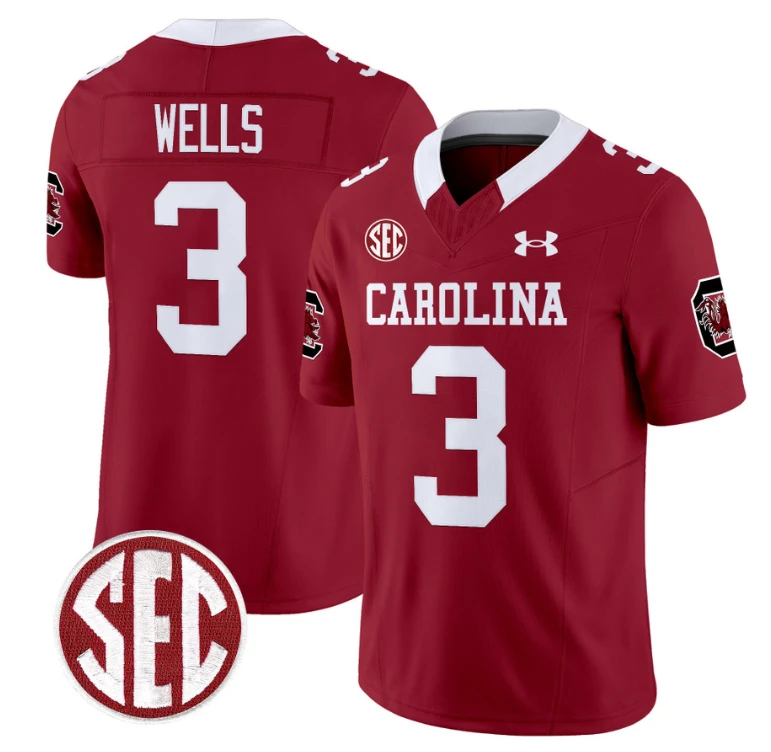 Juice Wells Jersey #3 South Carolina Gamecocks Football 1980 Throwback Vapor Limited Garnet by My Store