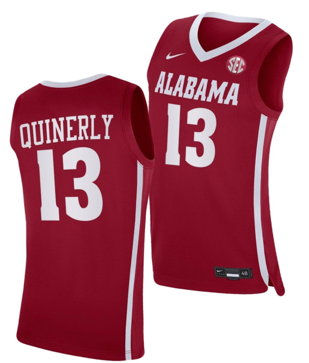 Jahvon Quinerly Jersey Alabama Crimson Tide College Basketball Crimson #13 by My store basketball