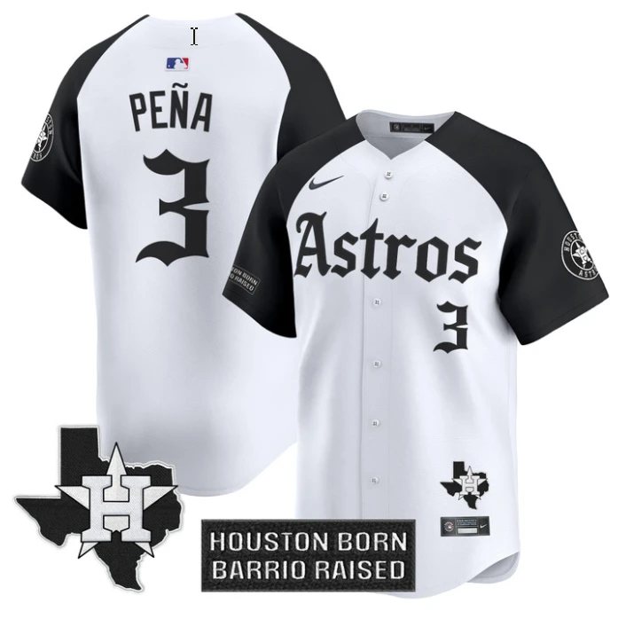 Jeremy Pena Jersey #3 Houston Astros Gothic Edition Vapor Premier Limited Stitched Alternate by My Store