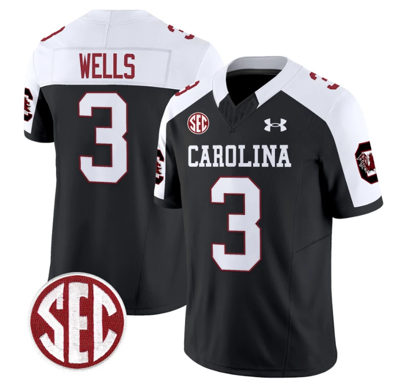 Juice Wells Jersey #3 South Carolina Gamecocks Football 1980 Throwback Vapor Limited Black Alternate by My Store