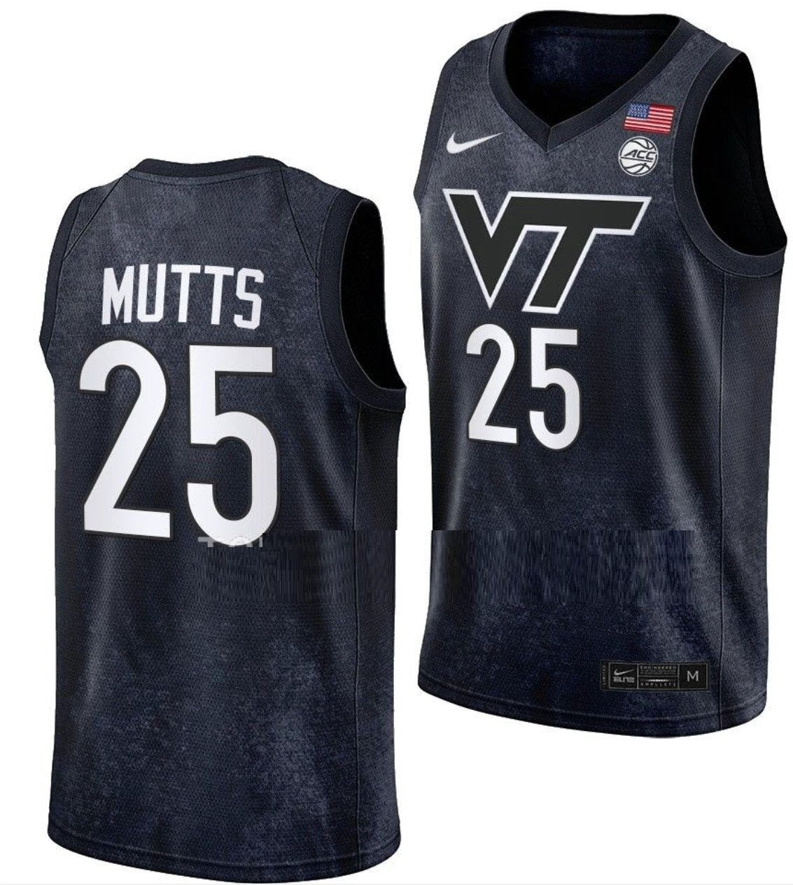 Justyn Mutts Jersey Virginia Tech Hokies College Basketball Swingman Black #25 by My store basketball