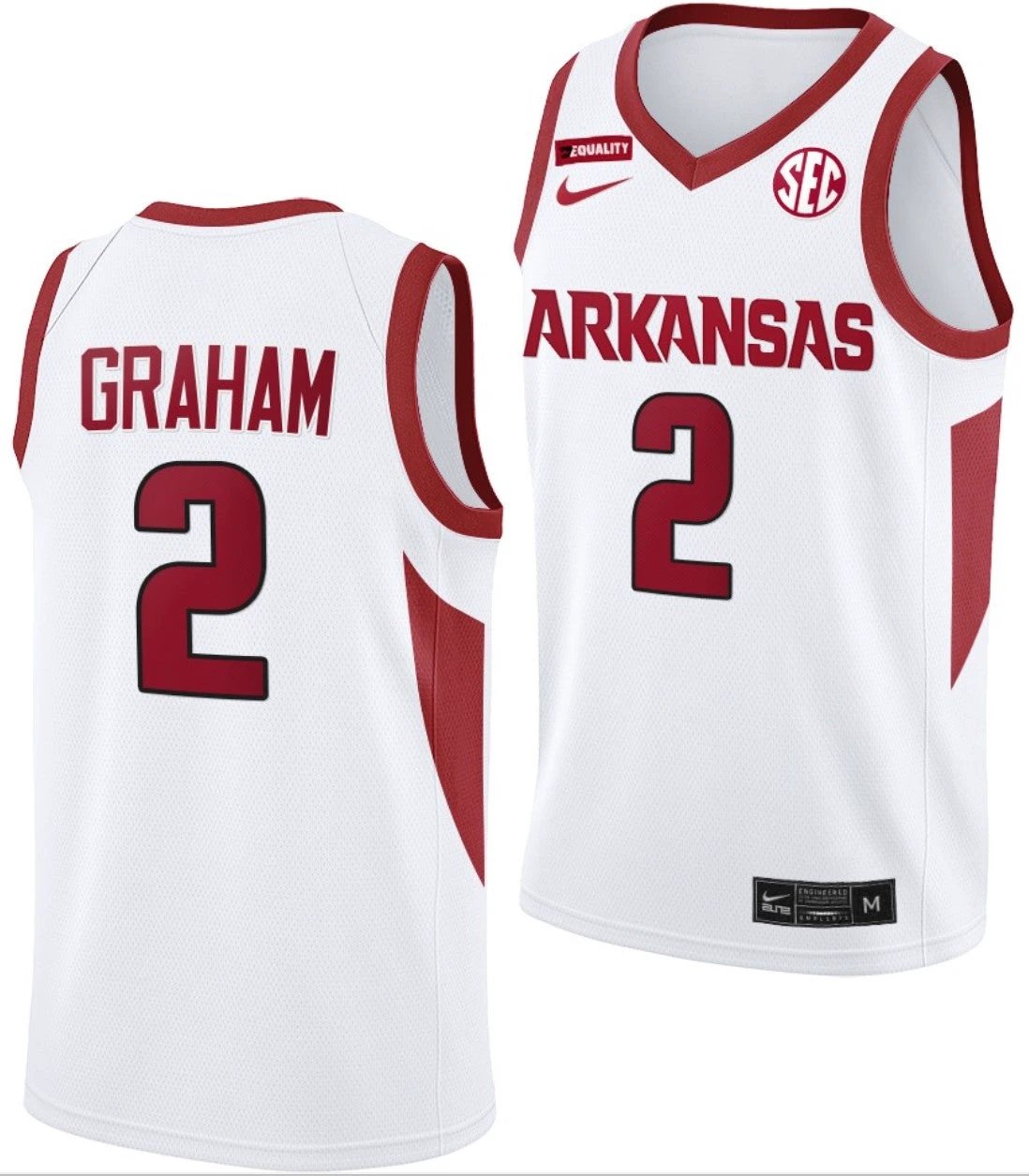 Jalen Graham Jersey Arkansas Razorbacks College Basketball #2 by My store basketball