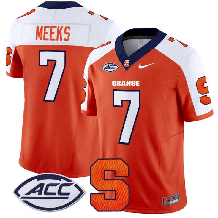 Jackson Meeks Jersey #7 Syracuse Orange Vapor Limited College Football Orange Alternate by My Store