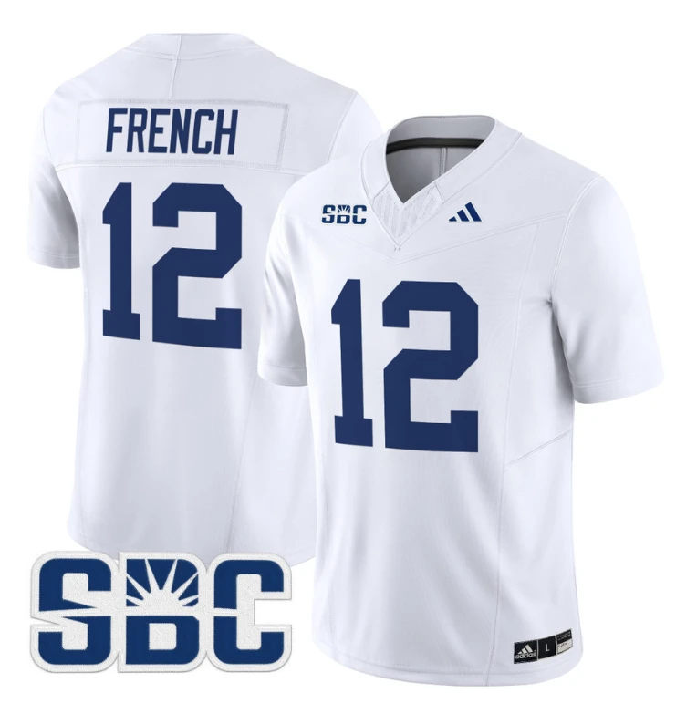 JC French Jersey #12 Georgia Southern Eagles 2024 Limited Stitched White by NCAA Football Jersey