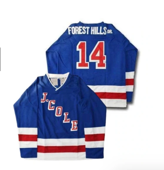 J Cole #14 Forest Hills Dr.Hockey Jersey by Hockey David