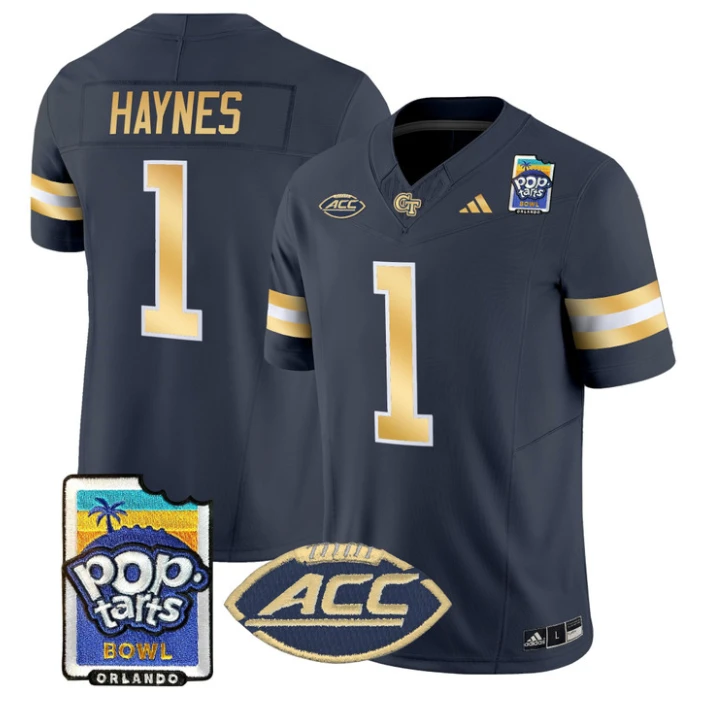 Jamal Haynes Jersey #1 Georgia Tech Jackets Pop-Tarts Bowl Stitched by My Store NCAA Football Jerseys