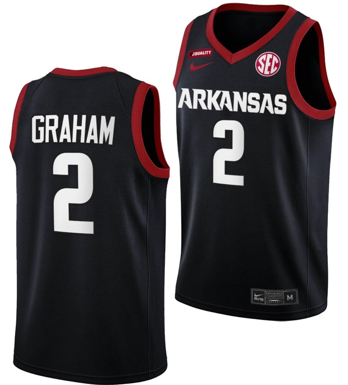 Jalen Graham Jersey Arkansas Razorbacks College Basketball #2 by My store basketball