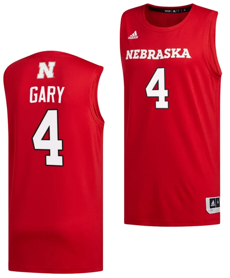 Juwan Gary Jersey #4 Nebraska Cornhuskers Basketball Swingman 2023-24 Red by My store basketball