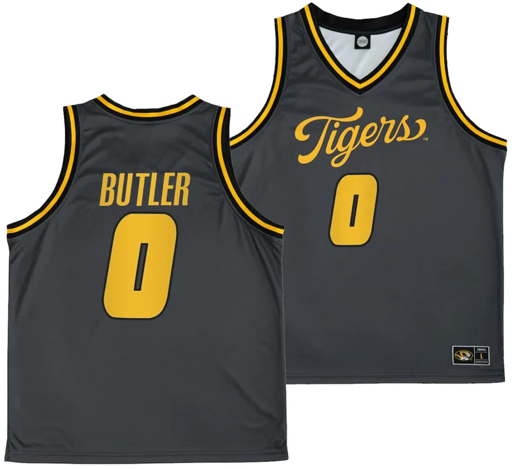 Jordan Butler Jersey #0 Missouri Tigers Anthracite Alternate Script College Basketball by My store basketball
