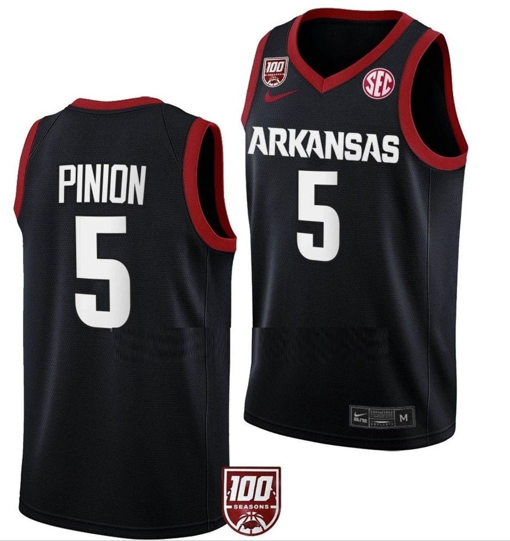 Joseph Pinion Jersey Arkansas Razorbacks College Basketball 100 Season #5 by My store basketball