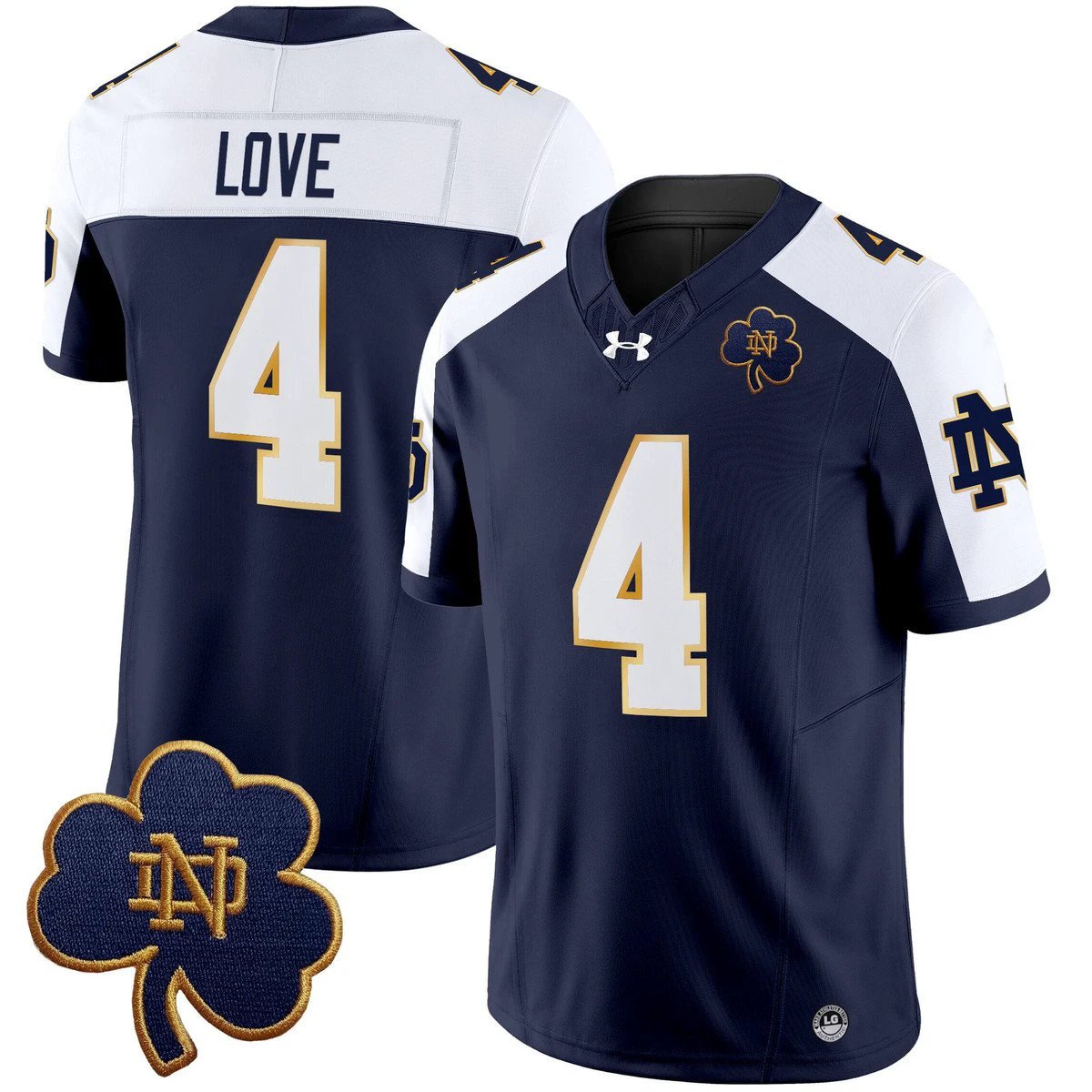 Jeremiyah Love Jersey #4 Notre Dame 2025 Vapor Limited V3 Stitched Alter by My Store NCAA Football Jerseys