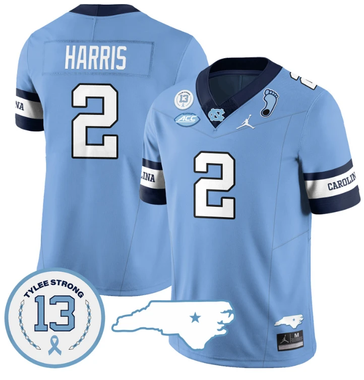 Jakeen Harris Jersey #2 North Carolina Tar Heels Vapor College Football Stitched Alternate Blue by My Store