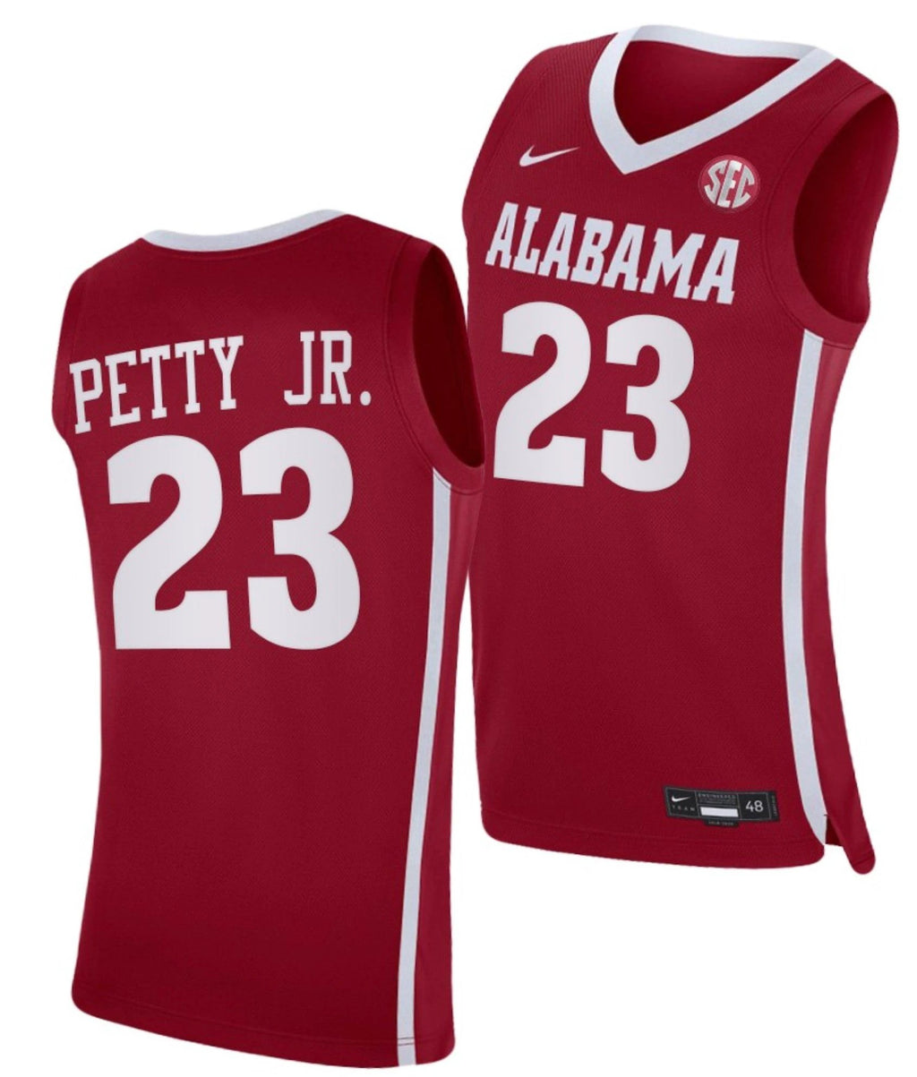 John Petty Jr Jersey Alabama Crimson Tide College Basketball Crimson #23 by My store basketball