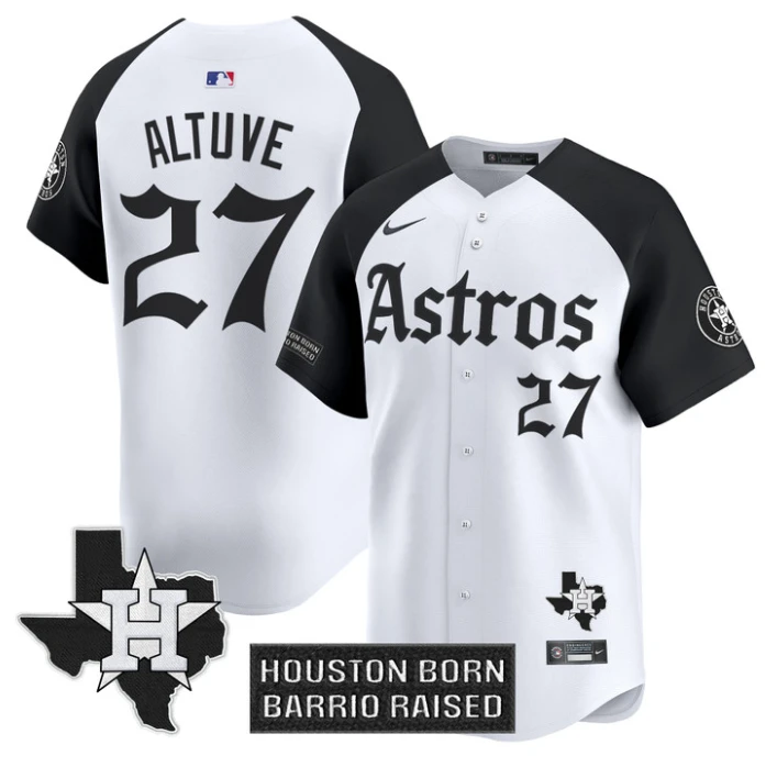 José Altuve Jersey #27 Houston Astros Gothic Edition Vapor Premier Limited Stitched Alternate by My Store