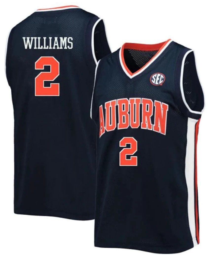 Jaylin Williams Jersey Auburn Tigers College Basketball #2 by My store basketball