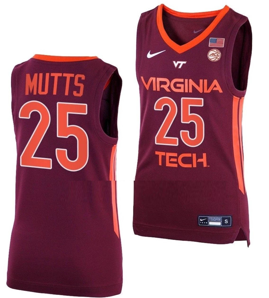 Hunter Cattoor Jersey Virginia Tech Hokies College Basketball Swingman White #0 by My store basketball