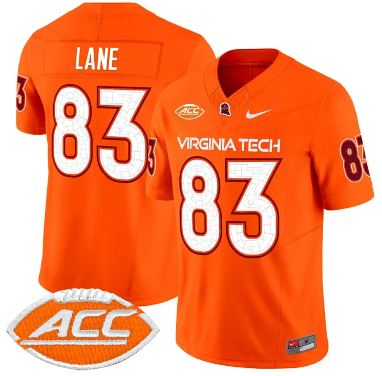 Jaylin Lane Jersey #83 Virginia Tech Hokies Vapor Limited College Football Orange by My Store