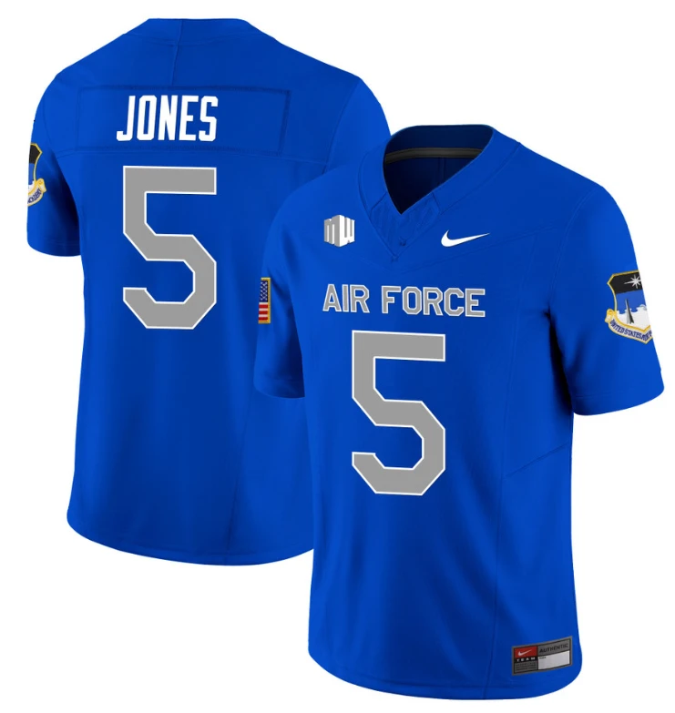 Jensen Jones Jersey #5 Air Force Falcons Limited Football Stitched Royal by My Store