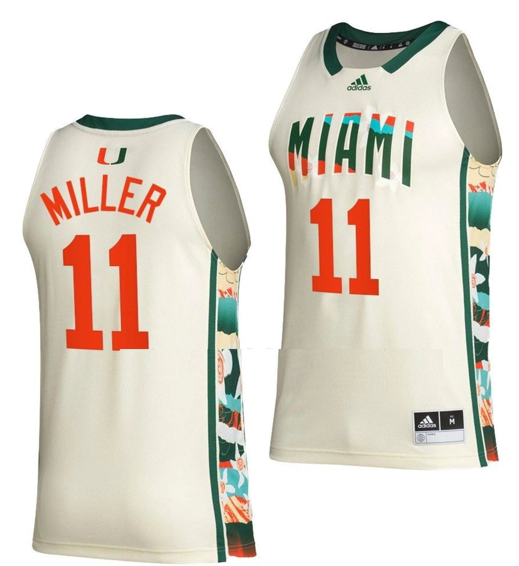 Jordan Miller Jersey Miami Hurricanes College Basketball White Honoring Black Excellence #11 by My store basketball