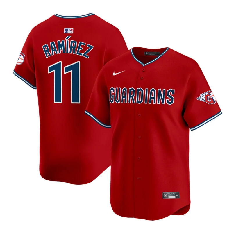 José Ramírez Jersey #11 Cleveland Guardians 2025 Vapor Premier Limited All Stitched Red by My Store
