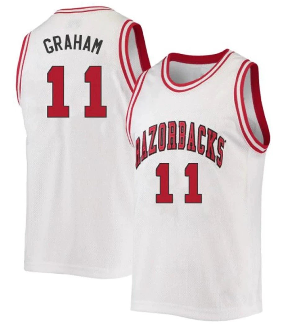 Jalen Graham Jersey Arkansas Razorbacks College Basketball #11 by My store basketball