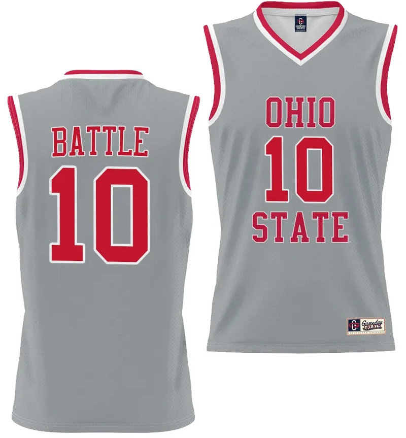 Jamison Battle Jersey #10 Ohio State Buckeyes College Basketball Lightweight Gray by My store basketball