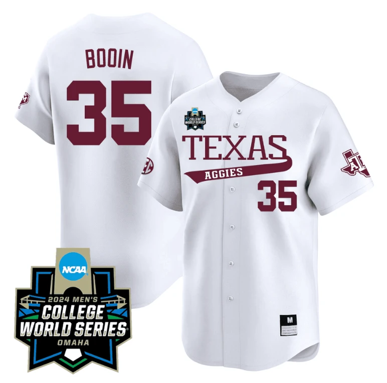 Jason Bodin Jersey #35 Texas AM Aggies 2024 College World Series Vapor Premier Limited NCAA Baseball Stitched White by My Store
