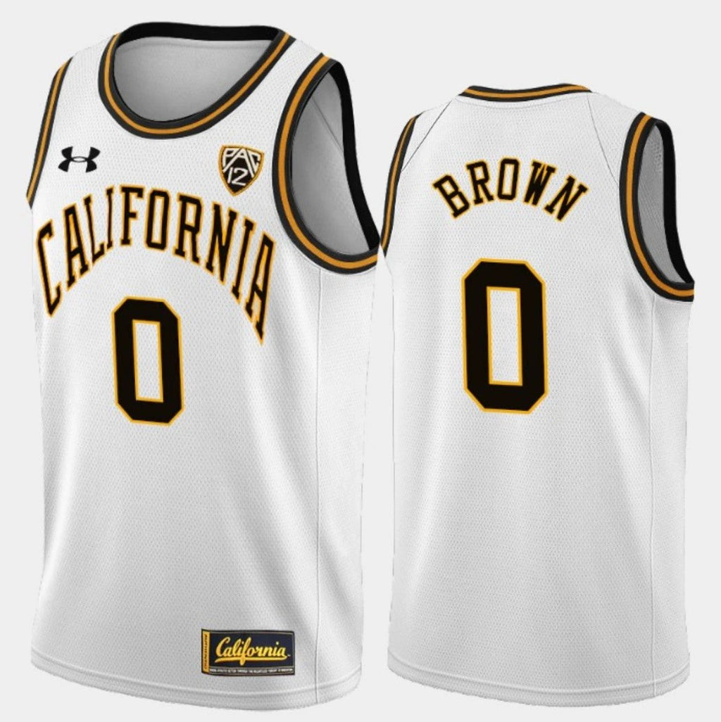 Jaylen Brown Jersey California Golden Bears College Basketball White #0 by My store basketball
