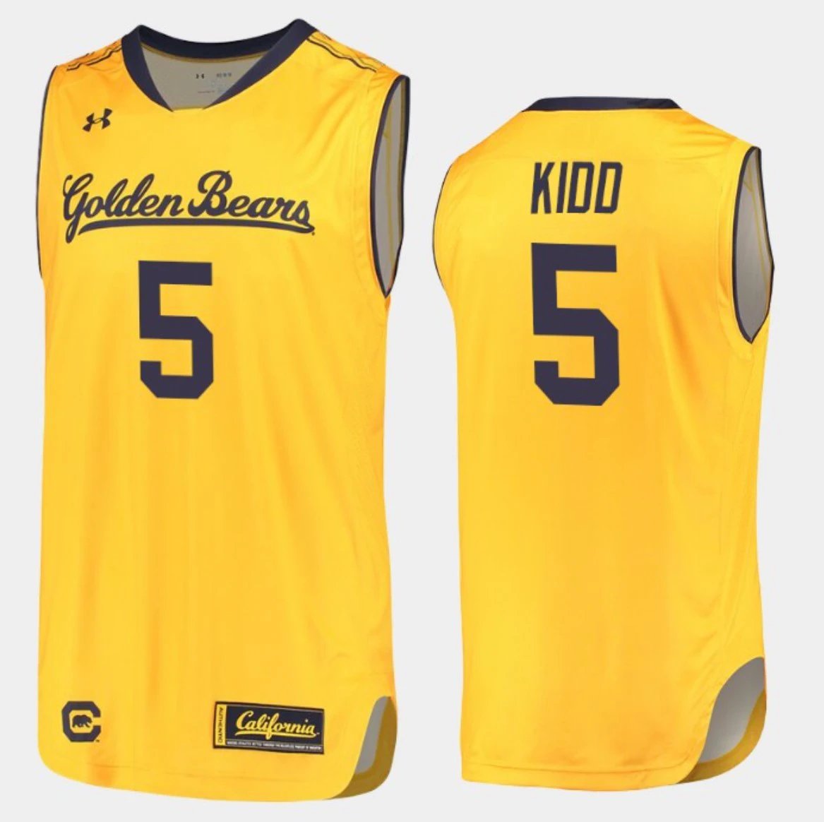 Jason Kidd Jersey California Golden Bears College Basketball Yellow #5 by My store basketball