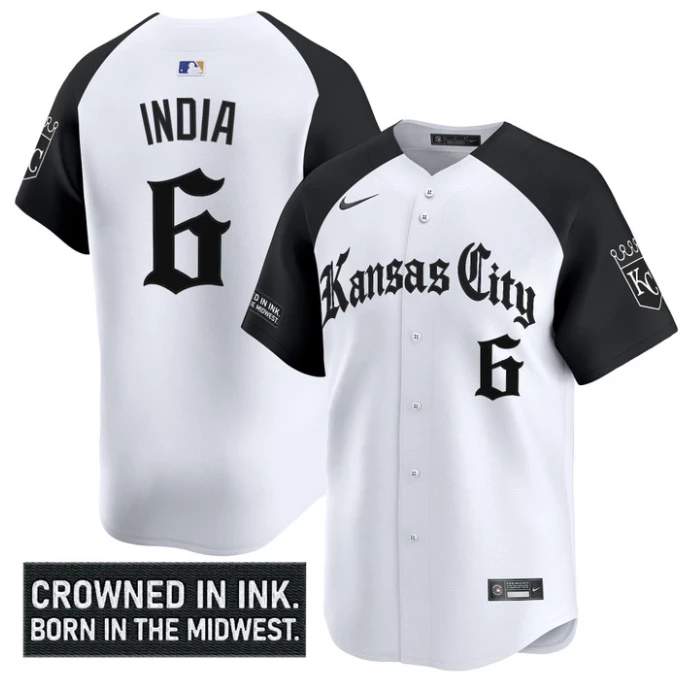 Jonathan India Jersey #6 Kansas City Royals Gothic Crown Edition Vapor Stitched Alternate by My Store
