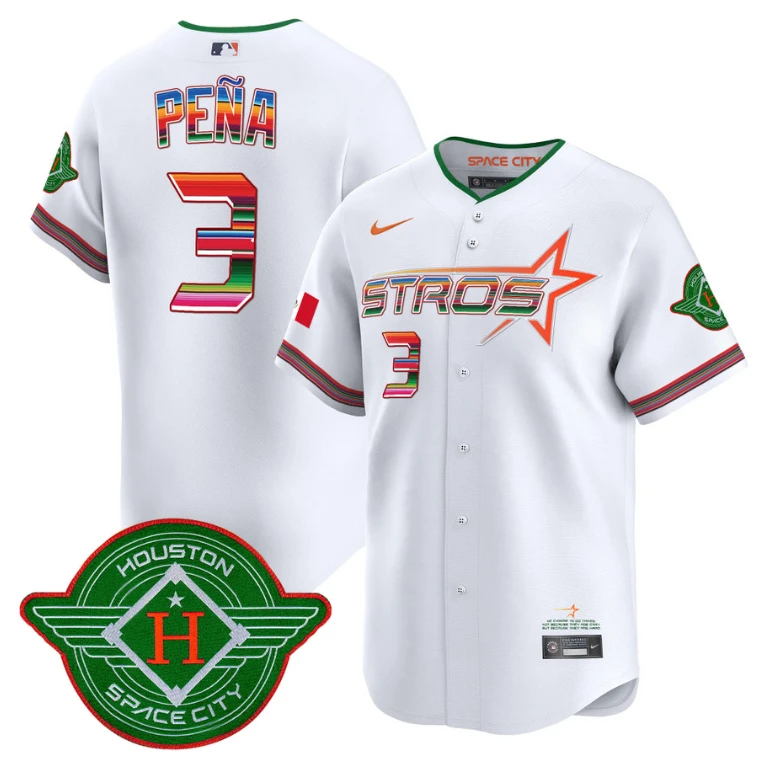 Jeremy Pena Jersey #3 Astros 2025 City Connect Mexico Vapor Premier Limited Stitched White by My Store