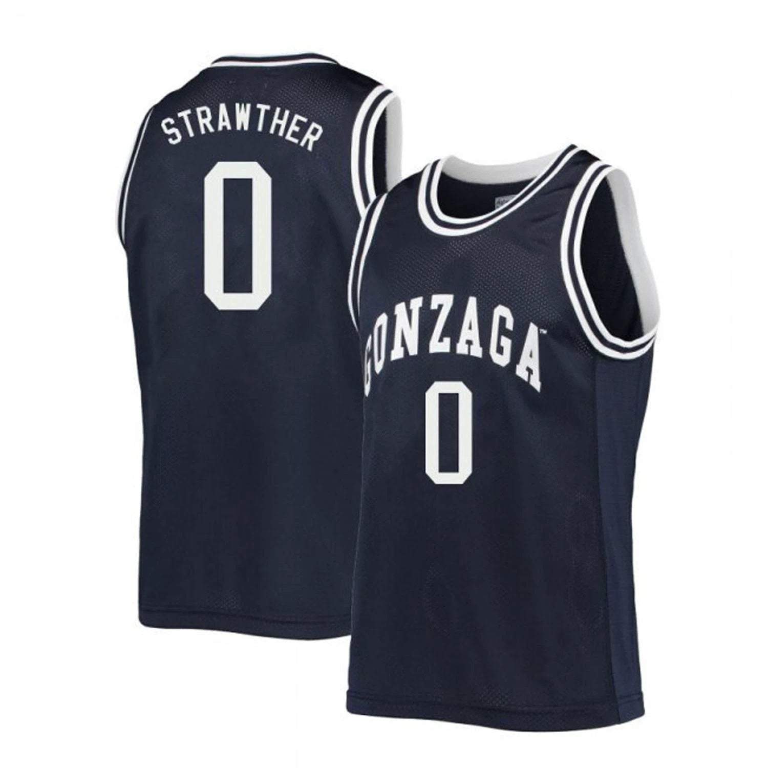 Julian Strawther Jersey Gonzaga Bulldogs College Basketball Navy #01 by My store basketball