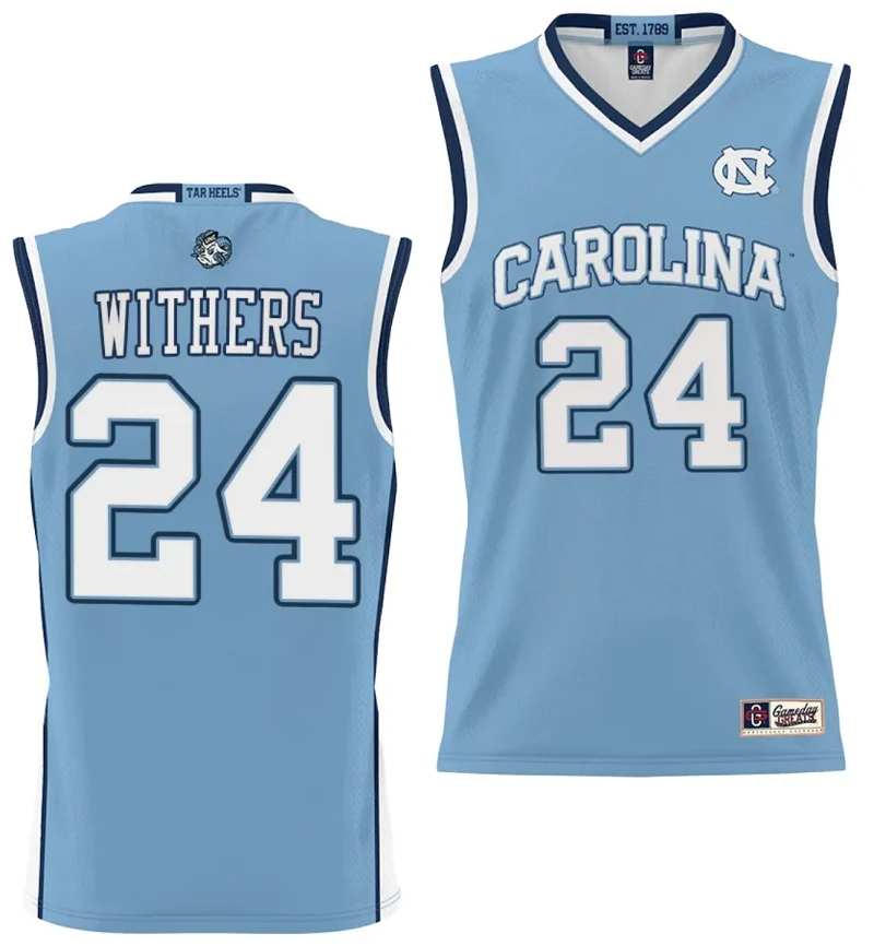 Jae'Lyn Withers Jersey #24 UNC Tar Heels College NIL Basketball Lightweight by My store basketball