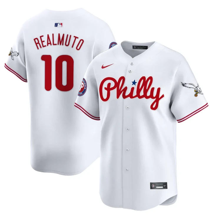 J.T.Realmuto Jersey #10 Phillies and Eagles Vapor Premier Limited Stitched White by My Store
