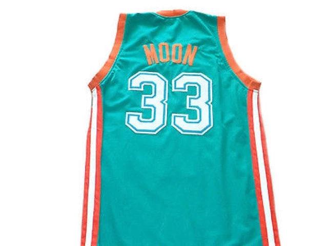 Jackie Moon Jersey #33 Flint Tropics Semi Pro Basketball Teal Green by My store basketball