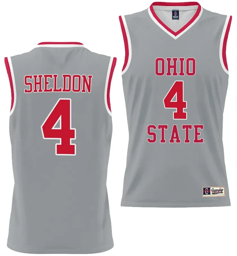 Jacy Sheldon Jersey #4 Ohio State Buckeyes College Basketball Lightweight Gray by My store basketball