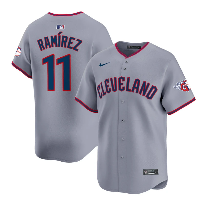 José Ramírez Jersey #11 Cleveland Guardians 2025 Vapor Premier Limited All Stitched Gray by My Store