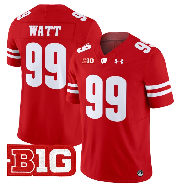 JJ Watt Jersey #99 Wisconsin Badgers Vapor Football Stitched Red by My Store