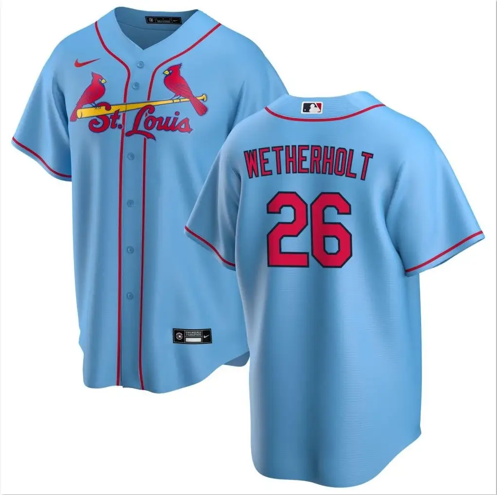 JJ Wetherholt Jersey #26 Cardinals Vapor Premier Limited All Stitched by My Store