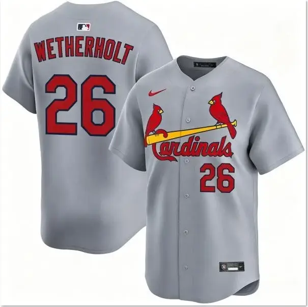 JJ Wetherholt Jersey #26 Cardinals Vapor Premier Limited All Stitched by My Store