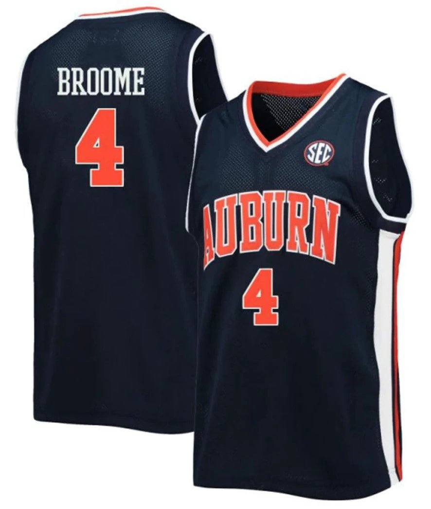 Johni Broome Jersey Auburn Tigers College Basketball #4 by My store basketball