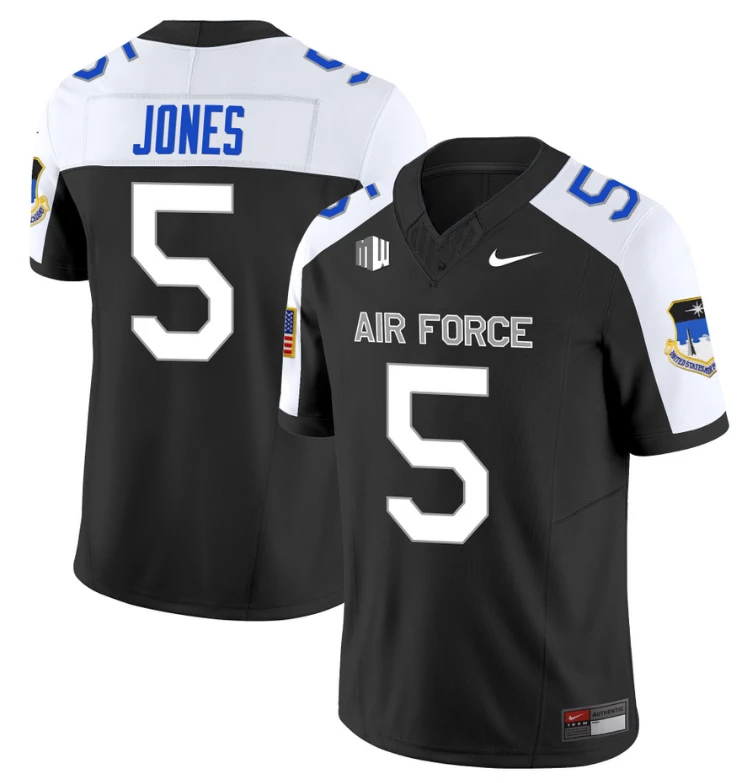 Jensen Jones Jersey #5 Air Force Falcons Limited Football Stitched Black Alternate by My Store