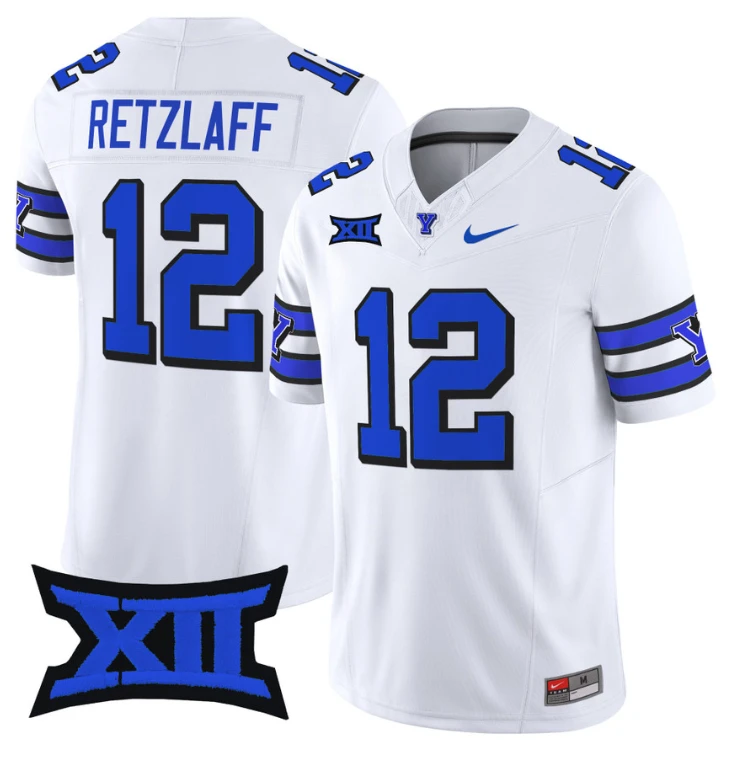 Jake Retzlaff Jersey #12 BYU Cougars Vapor Limited College Football Stitched 1996 Throwback by My Store