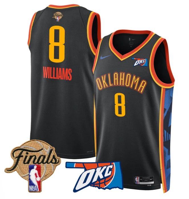 Jalen Williams Jersey # 8 Oklahoma City Thunder 2025 Finals Swingman Stitched 24-25 City by My store basketball