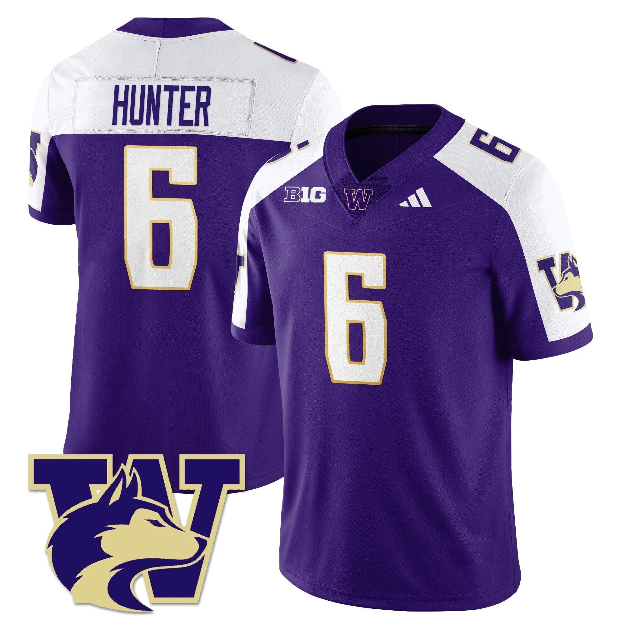 Jeremiah Hunter Jersey #6 Washington Husky Football 2025 Stitched Alternate by My Store